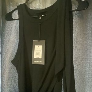 Who What Wear knit black sleeveless dress with tie
